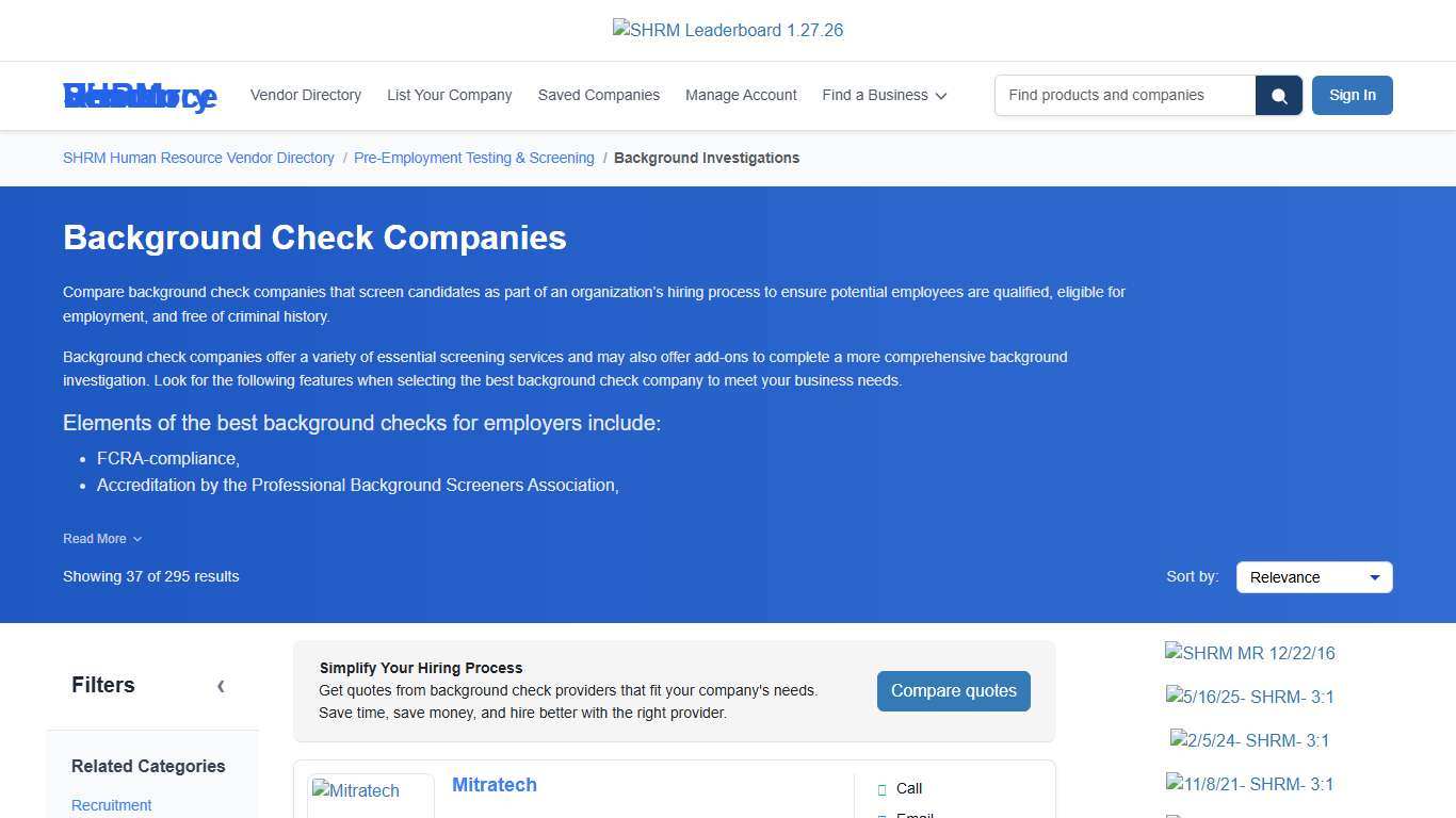 Top Background Investigations Providers Compare 295 Companies